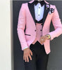 New Fashion Handsome Dark Gray Mens Suit Groom Suit Wedding Suits For Best Men Slim Fit Groom Tuxedos For Man(Jacket+Vest+Pant)