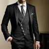 New Fashion Handsome Dark Gray Mens Suit Groom Suit Wedding Suits For Best Men Slim Fit Groom Tuxedos For Man(Jacket+Vest+Pant)