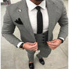 New Fashion Handsome Dark Gray Mens Suit Groom Suit Wedding Suits For Best Men Slim Fit Groom Tuxedos For Man(Jacket+Vest+Pant)