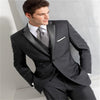 New Fashion Handsome Dark Gray Mens Suit Groom Suit Wedding Suits For Best Men Slim Fit Groom Tuxedos For Man(Jacket+Vest+Pant)