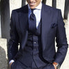 New Fashion Handsome Dark Gray Mens Suit Groom Suit Wedding Suits For Best Men Slim Fit Groom Tuxedos For Man(Jacket+Vest+Pant)