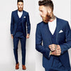 New Fashion Handsome Dark Gray Mens Suit Groom Suit Wedding Suits For Best Men Slim Fit Groom Tuxedos For Man(Jacket+Vest+Pant)