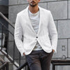 Autumn NEW Arrival Thin jacket Men's Slim Fit Linen Blend Pocket Solid Long Sleeve Suits Blazer Jacket Outwear пальто Freeship