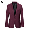 2019 New Fashion Men Slim Autumn Suit Blazer Formal Business Male Suit Jacket One Button Lapel Casual Long Sleeve Pockets Top