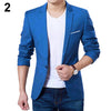 2019 New Fashion Men Slim Autumn Suit Blazer Formal Business Male Suit Jacket One Button Lapel Casual Long Sleeve Pockets Top