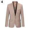 2019 New Fashion Men Slim Autumn Suit Blazer Formal Business Male Suit Jacket One Button Lapel Casual Long Sleeve Pockets Top