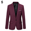 2019 New Fashion Men Slim Autumn Suit Blazer Formal Business Male Suit Jacket One Button Lapel Casual Long Sleeve Pockets Top