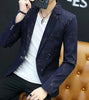 HO 2019 Men 's casual collar collar blazers youth handsome trend Slim print blazers