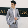 New Man's Korean Fashion Slim Cotton White Fitted Blazer Mens For Men Suit Jacket Black Blue Plus Size Men's Wedding Jackets