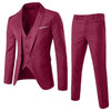3-Piece Suit Luxury Men Blazer New Spring Fashion Brand High Quality Cotton Slim Fit Men Suit Terno Masculino Blazers Men