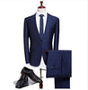Mens Suits (Jacket+Pants) Casual Designer Summer Beach Wedding Blue Blazer White Pants 2 Pieces Street Prom Best M