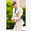 Mens Suits (Jacket+Pants) Casual Designer Summer Beach Wedding Blue Blazer White Pants 2 Pieces Street Prom Best M