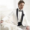 Mens Suits (Jacket+Pants) Casual Designer Summer Beach Wedding Blue Blazer White Pants 2 Pieces Street Prom Best M
