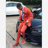 Mens Suits (Jacket+Pants) Casual Designer Summer Beach Wedding Blue Blazer White Pants 2 Pieces Street Prom Best M