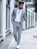 Mens Suits (Jacket+Pants) Casual Designer Summer Beach Wedding Blue Blazer White Pants 2 Pieces Street Prom Best M