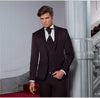 New Fashion Handsome Dark Gray Mens Suit Groom Suit Wedding Suits For Best Men Slim Fit Groom Tuxedos For Man(Jacket+Vest+Pant)