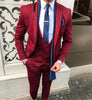 New Fashion Handsome Dark Gray Mens Suit Groom Suit Wedding Suits For Best Men Slim Fit Groom Tuxedos For Man(Jacket+Vest+Pant)