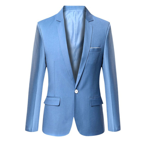 Fashion Spring Autumn Men Blazer Long Sleeve Solid Color Slim Man Casual Thin Suit Jacket Office Blazers Plus Size S-6XL AIC88
